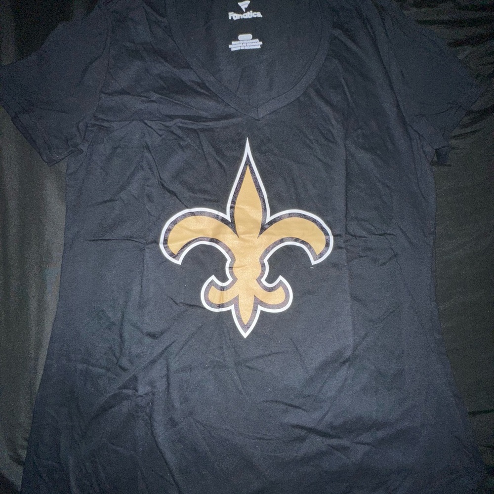 Fanatics Black Tee with Silver Logo